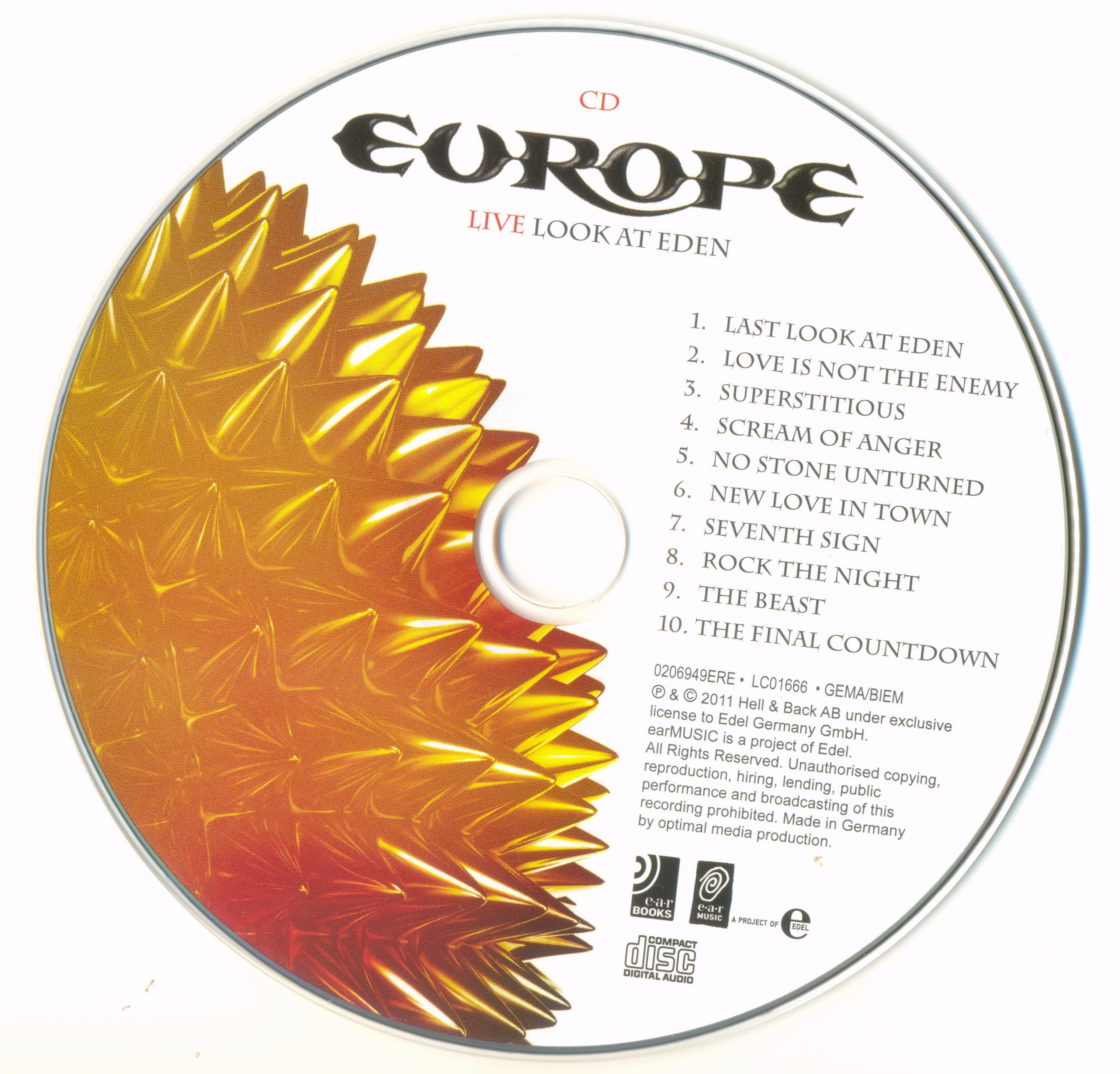 Europe  Live Look At Eden : CD